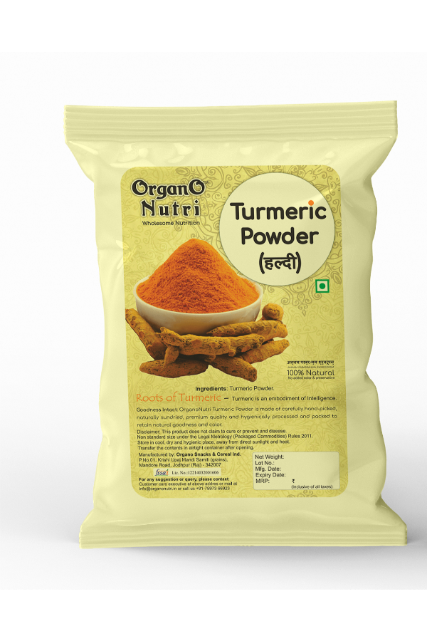 OrganoNutri Turmeric Powder | Pure Haldi Powder | Curcuma aromatica | The Golden Spice (200g)